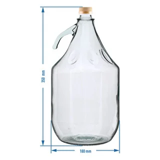 Damigiana 5 L Dama con tappo a vite - senza cestello – photo 4