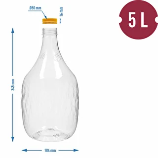 Damigiana 5 L in PET, con tappo a vite – photo 4