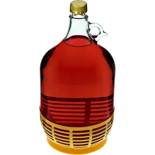 Damigiana Dama 5 L con tappo a vite e cestello in plastica – photo 4