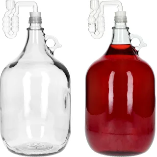 Dama 5 L con tappo a vite, tappo in sughero e gorgogliatore – set da 4 pezzi – photo 4