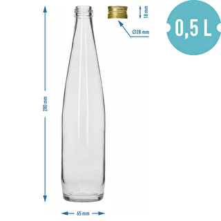 Bottiglia Klubowa 500 ml con tappo a vite dorato, set da 6 pezzi – photo 7