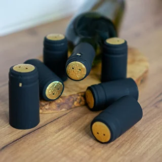 Capsule termoretraibili nere con pretaglio Ø 31 mm — 100 pezzi – photo 2