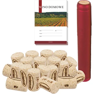 Kit: tappi + etichette + capsule termoretraibili - 20 pezzi