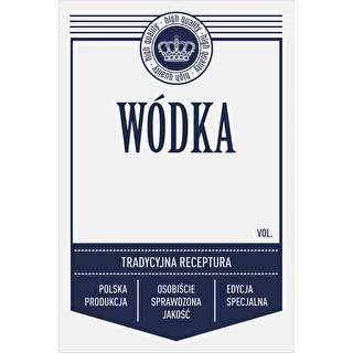 Etichette autoadesive 60x90 mm per bottiglie e vodka, bianche, 20 pezzi