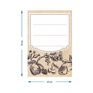 Etichette autoadesive 60 x 90 mm per bottiglie e barattoli, motivo frutta a schizzi - 20 pz – photo 4