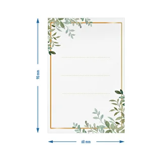 Etichette autoadesive 60 x 90 mm per bottiglie, vasetti, regali, motivo floreale - 20 pz. – photo 4