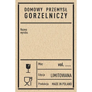 Etichette autoadesive 60x90 mm per bottiglie, vodka, stile PRL, 20 pezzi