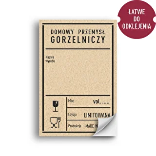 Etichette autoadesive 60x90 mm per bottiglie, vodka, stile PRL, 20 pezzi – photo 2