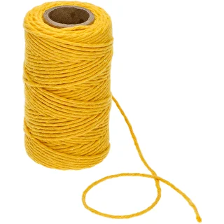Cordino in cotone giallo 2 mm/55 m/100 g – photo 3