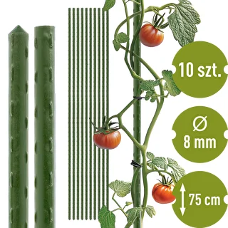 Tutori da giardino Bioogród – in acciaio rivestito, 0,75 m, Ø 8 mm, 10 pz. – photo 1