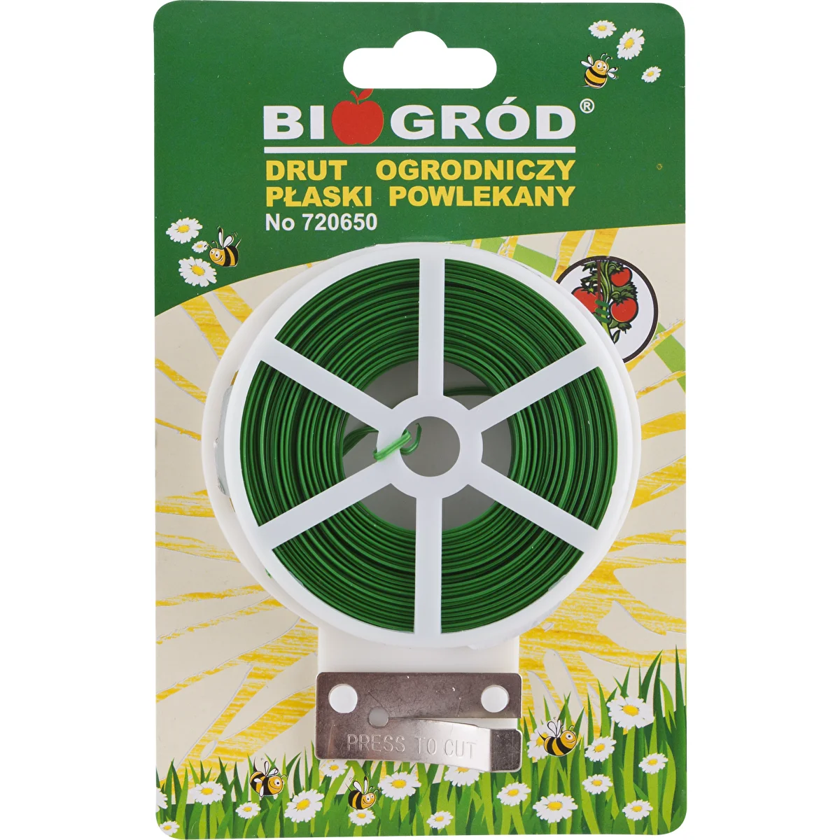 Filo da giardino piatto, rivestito in PVC 50 m x 2 mm