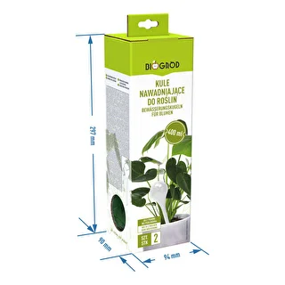 Sfere autoirriganti per piante, verdi trasparenti, 400 ml, set da 2 – photo 7