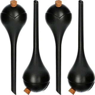 Sfere autoirriganti per piante, nere opache, con tappo, 400 ml, 4 pezzi.