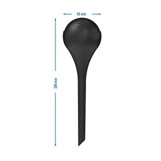 Sfere autoirriganti per piante, nere opache, con tappo, 400 ml, 4 pezzi. – photo 6