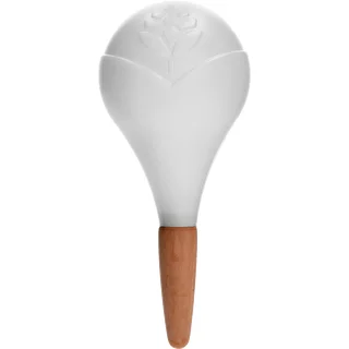 Sfera autoirrigante per piante, bianca opaca con punta in ceramica, 400 ml