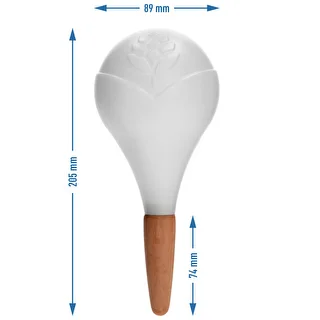 Sfera autoirrigante per piante, bianca opaca con punta in ceramica, 400 ml – photo 5