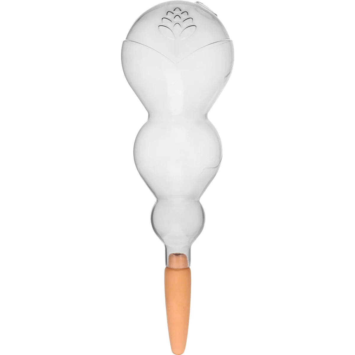 Sfera autoirrigante tripla (a tre camere), trasparente incolore, con puntale in ceramica, 600 ml