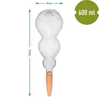 Sfera autoirrigante tripla (a tre camere), trasparente incolore, con puntale in ceramica, 600 ml – photo 5
