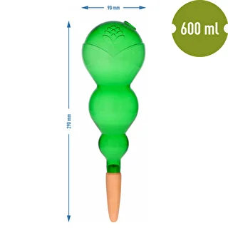 Sfera autoirrigante tripla (a tre camere), verde trasparente con punta in ceramica, 600 ml – photo 5