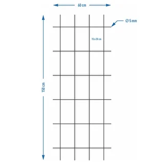 Supporto per piante - graticcio (150cm x 60cm) - 3 pezzi – photo 7