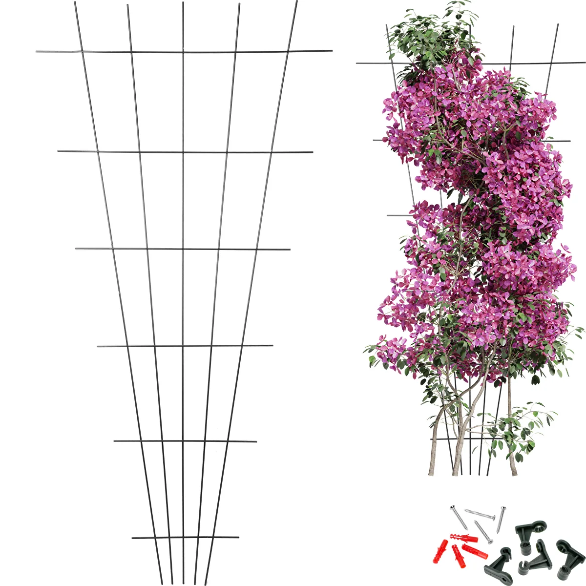 Supporto per piante - graticcio da giardino rastremato 150 x 75cm