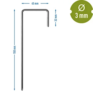 Picchetti a L per telo pacciamatura 100 pz – photo 7