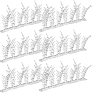 Strisce con punte dissuasorie per uccelli, decorative, bianche - in materiale plastico, 6 pezzi – photo 2
