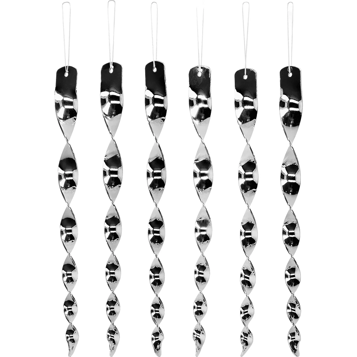 Repellente per uccelli – spirali riflettenti color argento, 6 pezzi