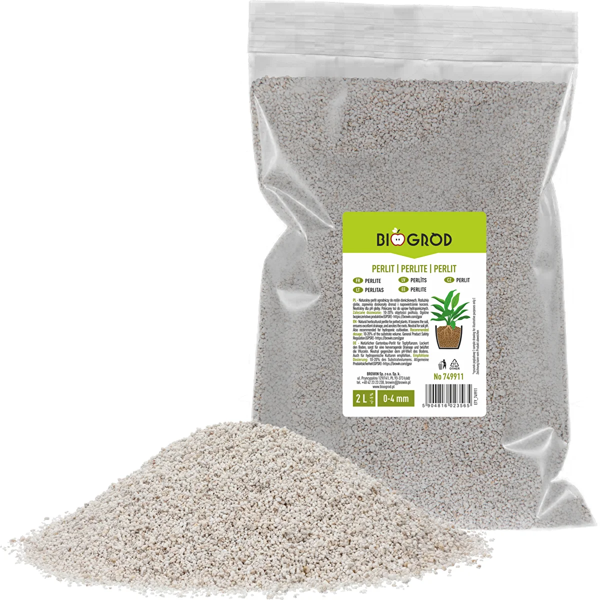 Perlite espansa per piante in vaso e giardinaggio, 2L
