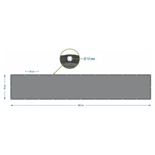 Rete ombreggiante (80%, 140 g/m²) 0,9 x 5 m, grafite – photo 7