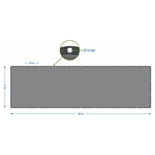 Rete ombreggiante (80%, 140 g/m²) 1,5 x 5 m, grafite – photo 7
