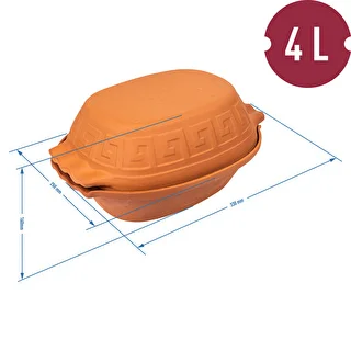 Pentola romana in terracotta 4 L – photo 4