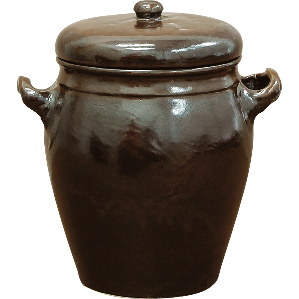 Kamionka - vaso rustico in gres 1,6 l con coperchio