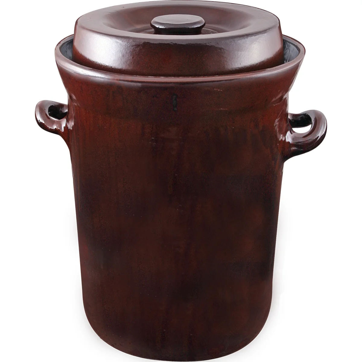 Kamionka - fermentatore in gres da 15 L con chiusura ad acqua e coperchio