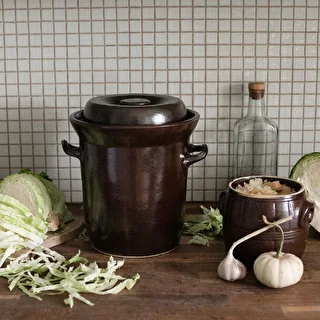 Kamionka - fermentatore in gres da 15 L con chiusura ad acqua e coperchio – photo 2