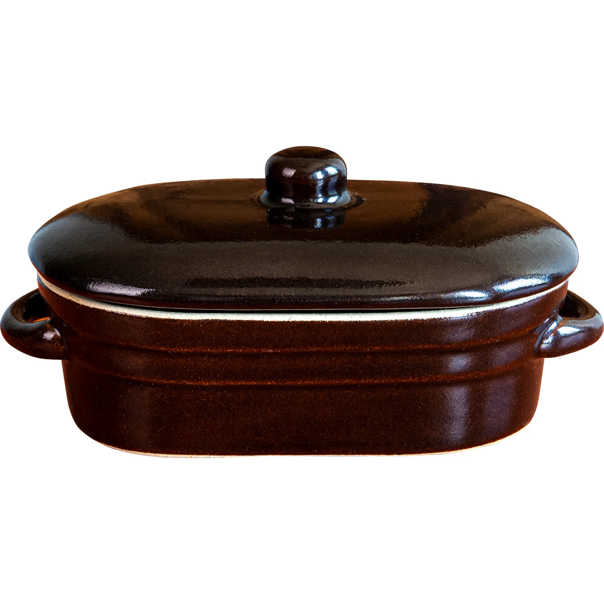 Gres - contenitore per strutto, allungato con coperchio 0,75 L
