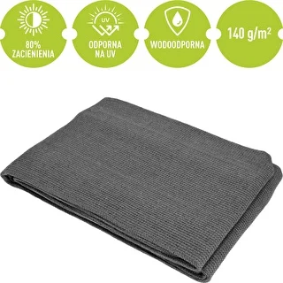 Rete ombreggiante (80%, 140 g/m²) 0,9 x 5 m, grafite – photo 5