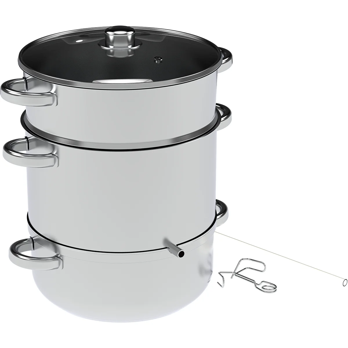 Estrattore di succo a vapore in acciaio inox 8 L