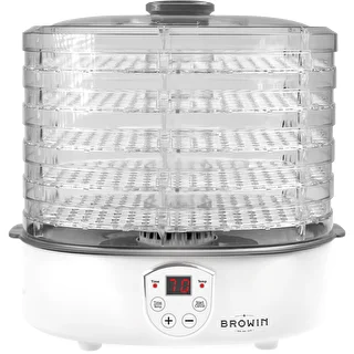 Essiccatore per funghi, frutta, verdure ed erbe con regolazione della temperatura, 240 W, trasparente – photo 2
