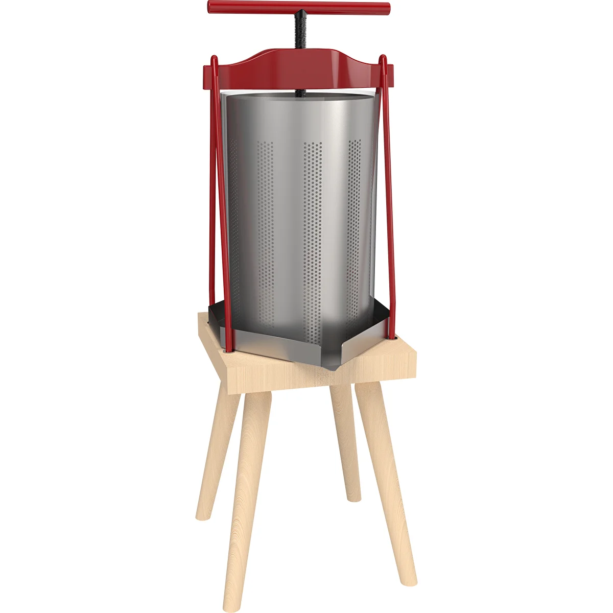 Pressa a telaio per frutta – con cestello metallico, 10 L