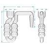 4 x Dama 5L con tappo e tubo di fermentazione e chiusura - 8 