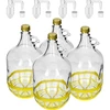4 x Dama 5L con tappo, tubo di fermentazione, chiusura e cestino - 2 