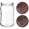 Barattoli 300 ml con coperchio colorato fi 66 - 6 pezzi. - 3 