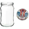 Barattoli 300 ml con coperchio colorato fi 66 - 6 pezzi. - 6 