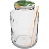 Barattolo 1,5 L, fi 82/6 con coperchio colorato + pinze  - 1 