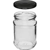Barattolo 250 ml fi 66/4 coperchio nero - 6 pezzi - 3 