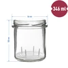 Barattolo 350 ml con coperchio e pressino - 6 pezzi - 7 