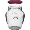 Barattolo Anfora 580 ml (fi 82) con coperchio bordeaux 6 pezzi - 3 