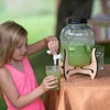Barattolo infrangibile 5L con rubinetto e supporto in legno bifacciale - 16 