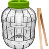 Barattolo infrangibile e multifunzionale per fermentare + pinze, 5L ['cetrioli fermentati', ' cavolfiore fermentato', ' barbabietole fermentate', ' kvass di barbabietola', ' barattolo in materiale plastico', ' barattolo in plastica', ' fermentati fatti in casa', ' barattolo 5L', ' barattolo certificato per la fermentazione', ' pinze per cetrioli', ' barattolo con pinze']